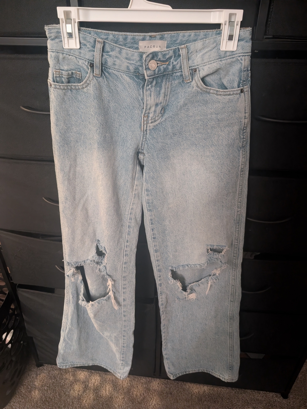 PacSun Light Wash Baggy Distressed Jeans